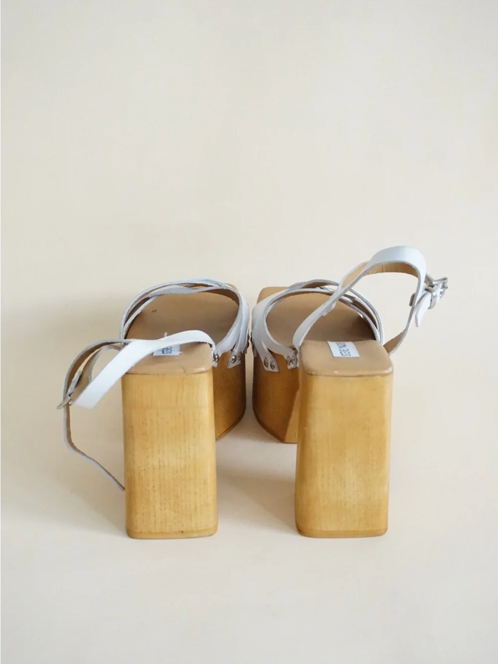 Steve Madden White Chunky Leather 